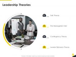 Leadership theories corporate leadership ppt show templates