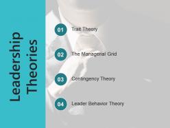 Leadership theories ppt powerpoint presentation show background image
