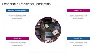 Leadership Traditional Leadership In Powerpoint And Google Slides Cpb