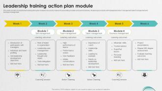 Leadership Training Action Plan Module