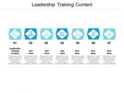 Leadership training content ppt powerpoint presentation file good cpb
