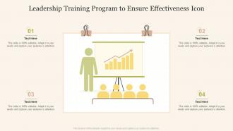 Leadership Training Program To Ensure Effectiveness Icon