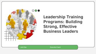 Leadership Training Programs Building Strong Effective Business Leaders PPT Slides AT