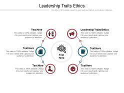Leadership traits ethics ppt powerpoint presentation styles icons cpb