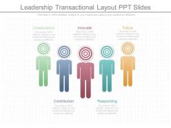Leadership transactional layout ppt slides