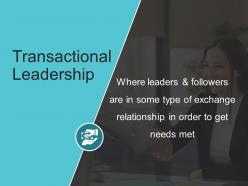 Leadership transactional leadership ppt powerpoint presentation summary slide