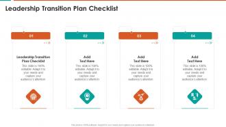 Leadership Transition Plan Checklist In Powerpoint And Google Slides Cpb