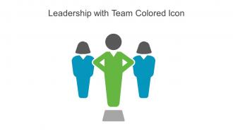 Leadership With Team Colored Icon In Powerpoint Pptx Png And Editable Eps Format