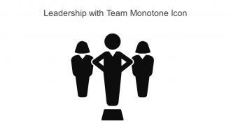 Leadership With Team Monotone Icon In Powerpoint Pptx Png And Editable Eps Format