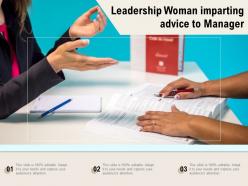 Leadership Woman Imparting Advice To Manager