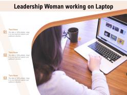Leadership woman working on laptop