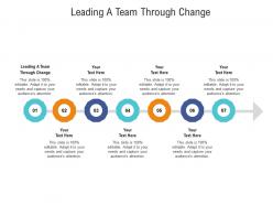 Leading a team through change ppt powerpoint presentation slides picture cpb