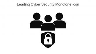 Leading Cyber Security Monotone Icon In Powerpoint Pptx Png And Editable Eps Format