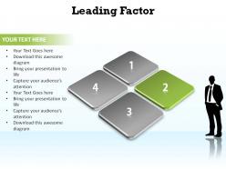 Leading factor matrix with business man silhouette slides presentation diagrams templates powerpoint info graphics