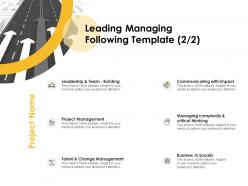 Leading managing following society ppt powerpoint presentation tips