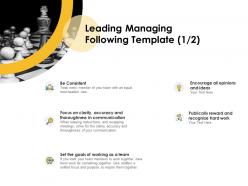 Leading managing following team ppt powerpoint presentation slides