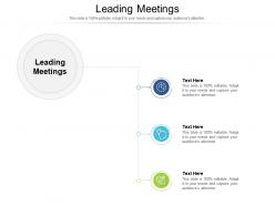 Leading meetings ppt powerpoint presentation outline vector cpb