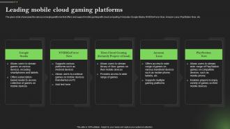 Leading Mobile Cloud Gaming Platforms Comprehensive Guide To Mobile Cloud Computing