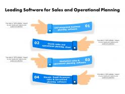 Leading software for sales and operational planning