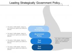 Leading strategically government policy development formulation environmental scanning cpb