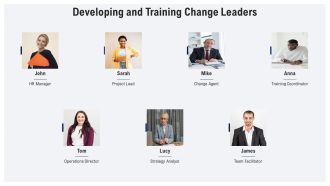 Leading Successful Organizational Change Strategies PPT Template AT Attractive Captivating