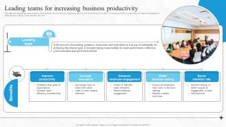 Leading Teams For Increasing Business Productivity Boosting Financial Performance And Decision Strategy SS