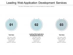 Leading web application development services ppt powerpoint presentation portfolio cpb