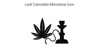 Leaf Cannabis Monotone Icon In Powerpoint Pptx Png And Editable Eps Format