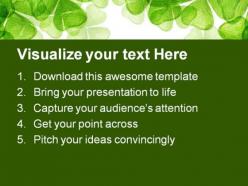 Leaf clover nature powerpoint templates and powerpoint backgrounds 0511