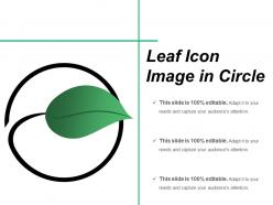 Leaf icon image in circle