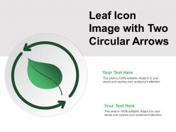 Leaf icon image with two circular arrows