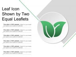 Leaf icon shown by two equal leaflets