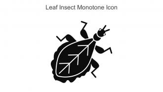 Leaf Insect Monotone Icon In Powerpoint Pptx Png And Editable Eps Format