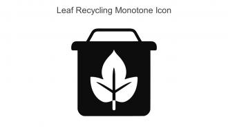 Leaf Recycling Monotone Icon In Powerpoint Pptx Png And Editable Eps Format