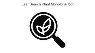 Leaf Search Plant Monotone Icon In Powerpoint Pptx Png And Editable Eps Format