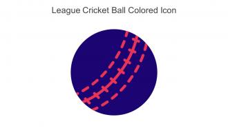 League Cricket Ball Colored Icon In Powerpoint Pptx Png And Editable Eps Format