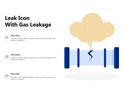 Leak icon with gas leakage