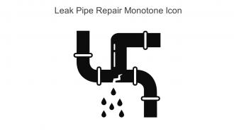 Leak Pipe Repair Monotone Icon In Powerpoint Pptx Png And Editable Eps Format