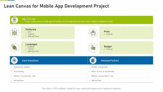 Lean canvas for mobile app development project