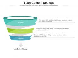 Lean content strategy ppt powerpoint presentation show brochure cpb