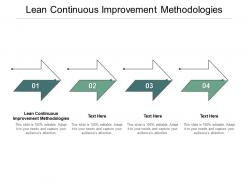 Lean continuous improvement methodologies ppt powerpoint presentation summary infographic cpb