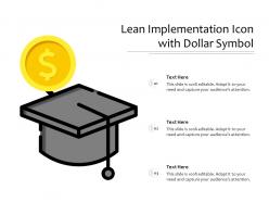 Lean implementation icon with dollar symbol