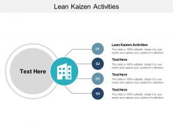 Lean kaizen activities ppt powerpoint presentation tips cpb