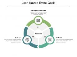 Lean kaizen event goals ppt powerpoint presentation inspiration clipart images cpb