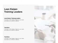 Lean kaizen training leaders ppt powerpoint presentation icon designs cpb
