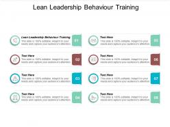 Lean leadership behaviour training ppt powerpoint presentation file graphic images cpb