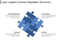 Lean logistics contract negotiation economic development data marketing cpb