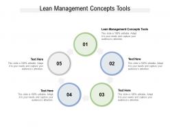 Lean management concepts tools ppt powerpoint presentation show backgrounds cpb