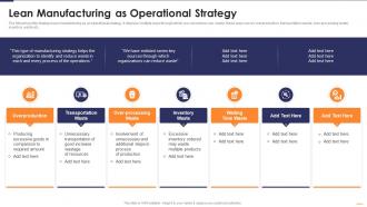 Lean Manufacturing As Operational Six Sigma Continues Operational Improvement Playbook
