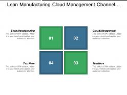 Lean manufacturing cloud management channel management enterprise project management cpb